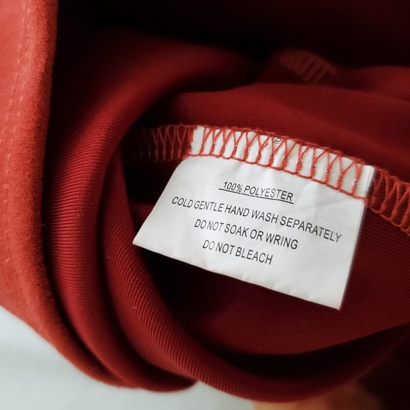 ANGEL BIBA Rusty orange faux suede bodycon - Picture 12 of 12